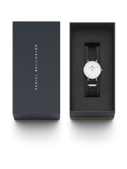 Orologio Solo Tempo Unisex DW00100252 Petite Cinturino Nero e Cassa Acciaio 28mm