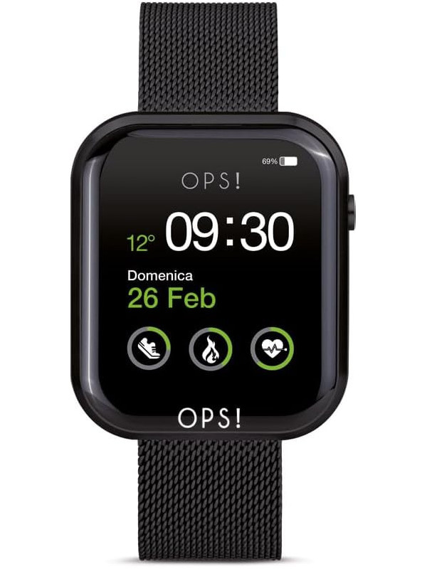 copy of Orologio Smartwatch Donna Ops Objects Active Call OPSSW-25 Cinturino Silicone Nero