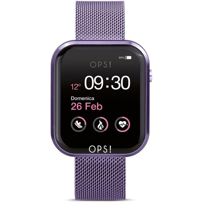 Orologio Unisex Ops Object Smartwatch OPSSW-18 Call Acciaio Lilla Maglia Milano Orologio Unisex Ops Object Smartwatch OPSSW-18 Call Acciaio Lilla Maglia Milano