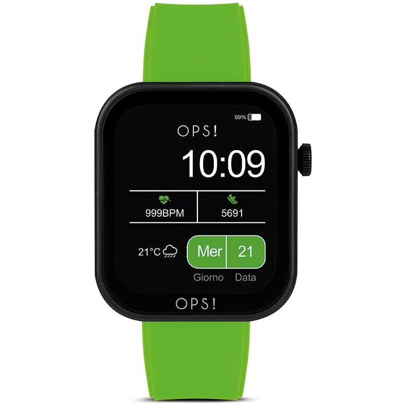 Orologio Smartwatch donna Ops Objects Active CallOPSSW-33 Silicone Verde Orologio Smartwatch donna Ops Objects Active CallOPSSW-33 Silicone Verde