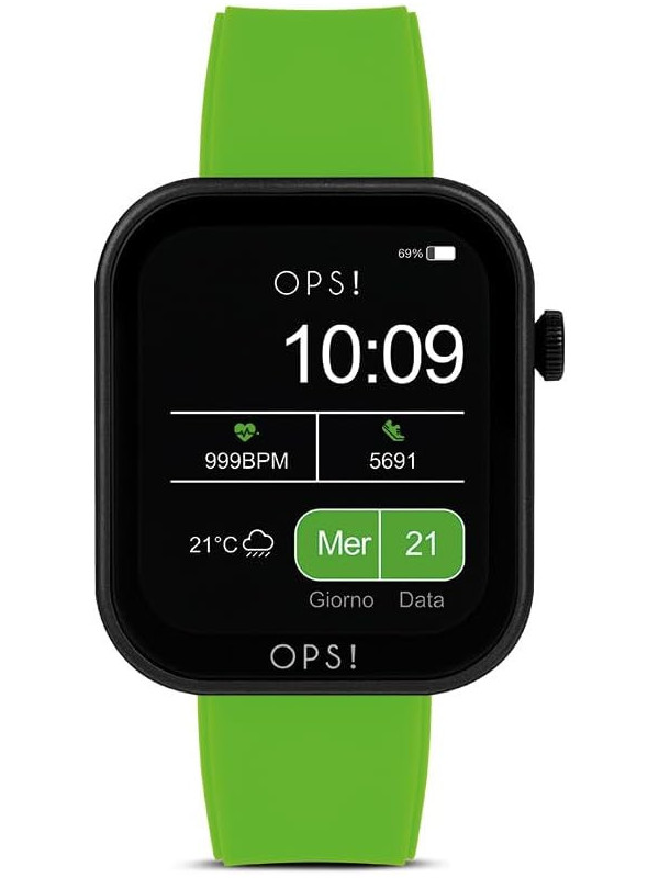 Orologio Smartwatch donna Ops Objects Active Call‎OPSSW-33 Silicone Verde