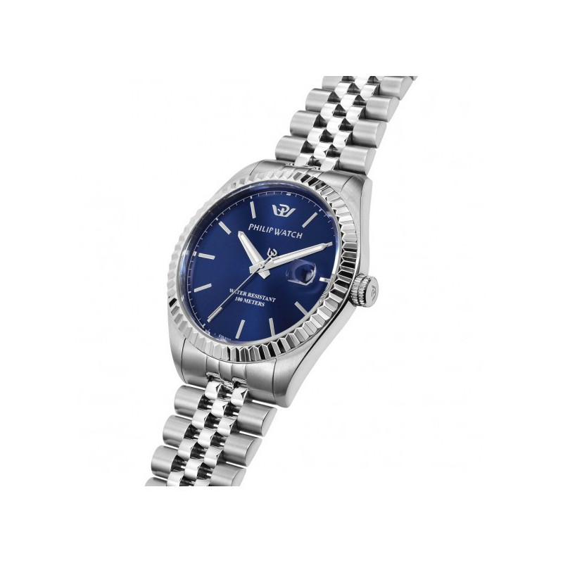 Orologio Uomo Philip Watch Caribe R8253597077 Acciaio Silver 41mm