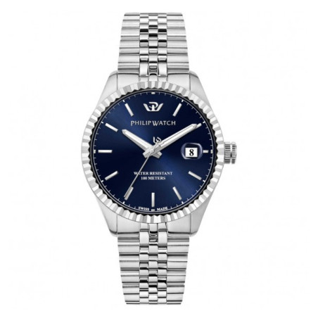Orologio Uomo Philip Watch Caribe R8253597077 Acciaio Silver 41mm