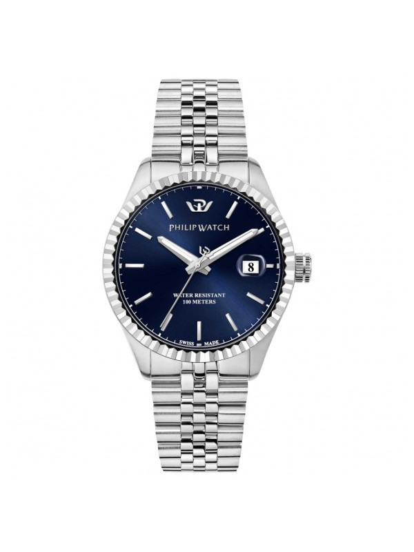 Orologio Uomo Philip Watch Caribe R8253597077 Acciaio Silver 41mm
