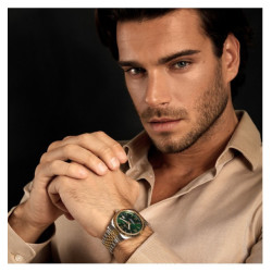 Orologio Uomo Philip Watch Caribe R8253597111 Acciaio Vedere e Oro 41mm