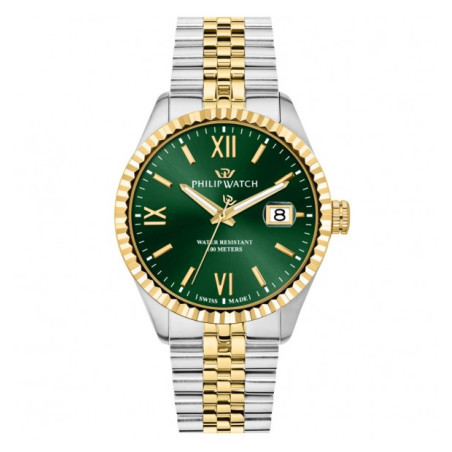 Orologio Uomo Philip Watch Caribe R8253597111 Acciaio Vedere e Oro 41mm