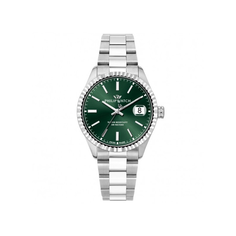 Orologio Uomo Philip Watch Caribe R8253597115 Acciaio Silver 39mm Orologio Uomo Philip Watch Caribe R8253597115 Acciaio Silver 39mm