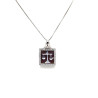 Collana Donna Nadir in Argento 925% con Ciondolo Segno Zodiacale Bilancia Cammeo