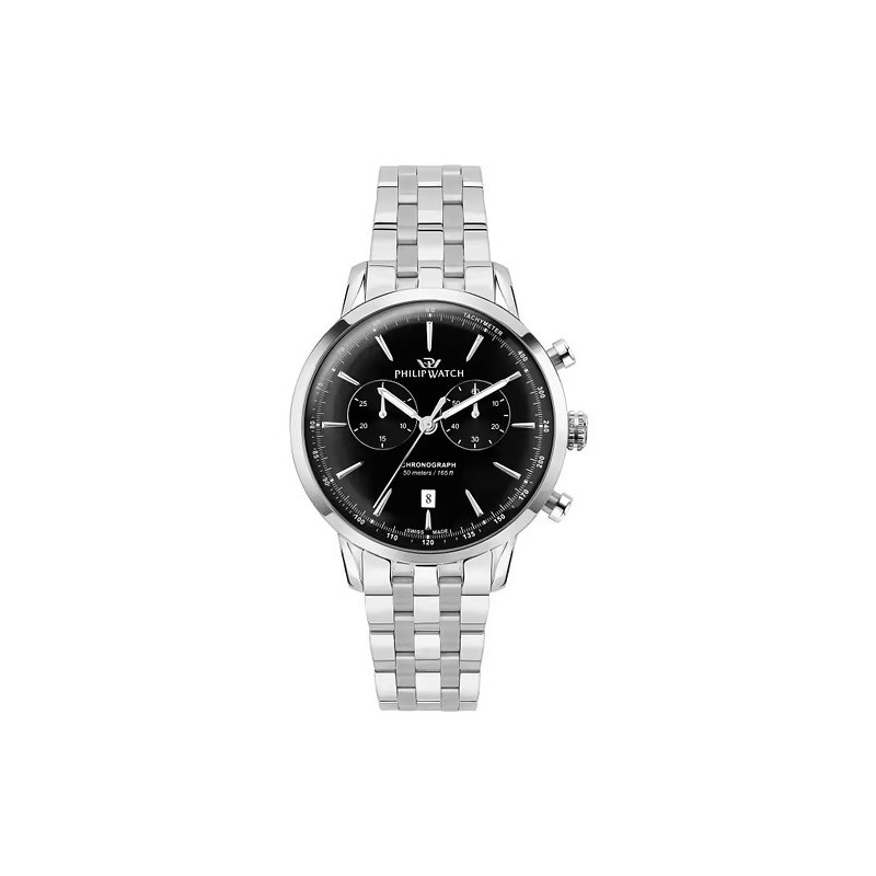 Orologio Uomo Philip Watch Sunray R8273680001 Cronografo Acciaio