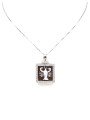 Collana Donna Nadir in Argento 925% con Ciondolo Segno Zodiacale Cancro Cammeo con Conchiglia Sarda
