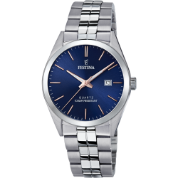Orologio Uomo Festina Classic F20437/B Blu in Acciaio Silver 40mm