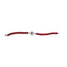 Bracciale Donna Nadir in Pasta di Corallo Rosso, Centrale in Argento 925 20cm