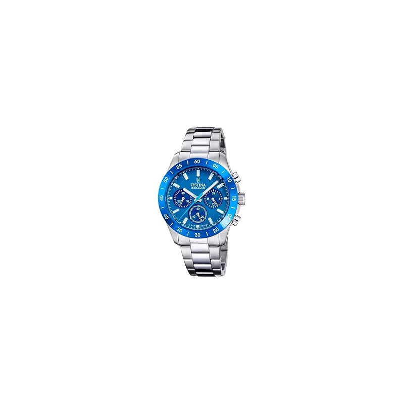 Orologio Uomo Festina Ceramic F20693/4 Acciaio Silver 39mm Orologio Uomo Festina Ceramic F20693/4 Acciaio Silver 39mm