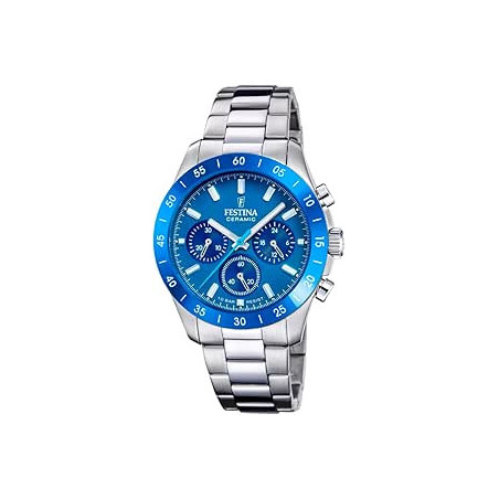 Orologio Uomo Festina Ceramic F20693/4 Acciaio Silver 39mm