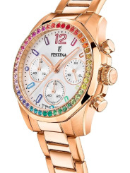 Orologio Donna Cronografo Festina Boyfriend F20639/2 Acciaio Rosa
