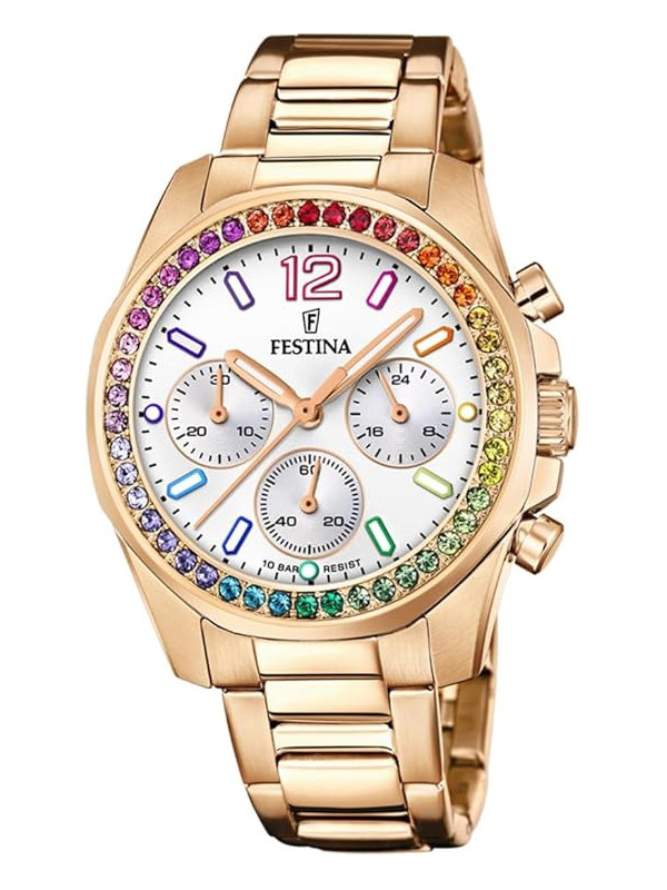 Orologio Donna Cronografo Festina Boyfriend F20639/2 Acciaio Rosa