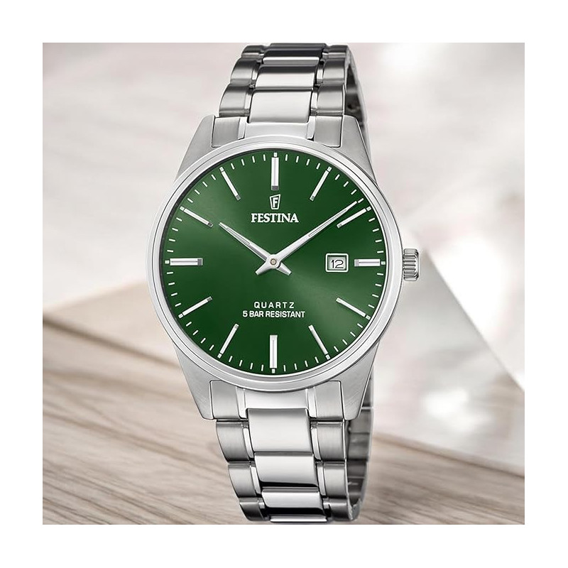 Orologio Uomo Festina Acero Clasico F20511/5 Acciaio Silver 40mm