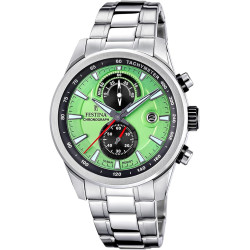 Orologio Uomo Cronografo Festina Timeless Chronograph F20694/3 Acciaio Silver