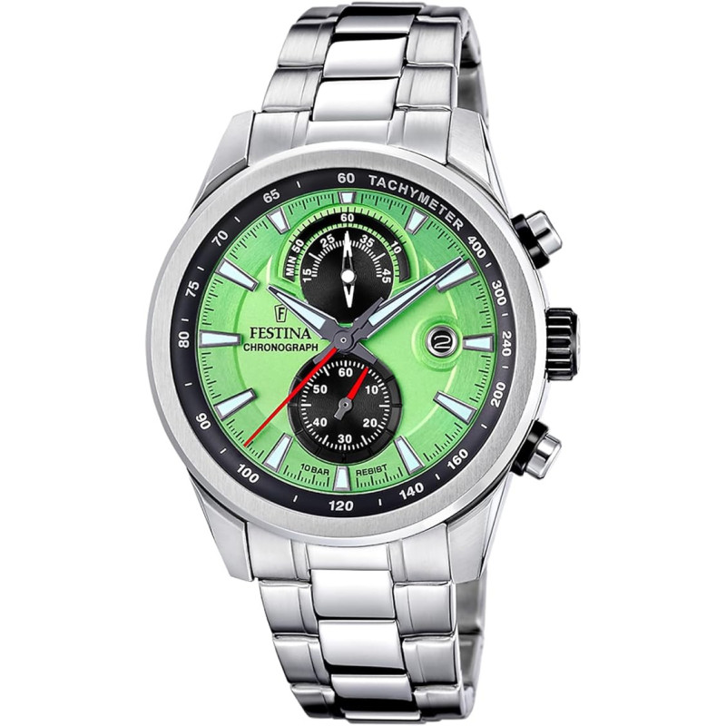 Orologio Uomo Cronografo Festina Timeless Chronograph F20694/3 Acciaio Silver Orologio Uomo Cronografo Festina Timeless Chronograph F20694/3 Acciaio Silver