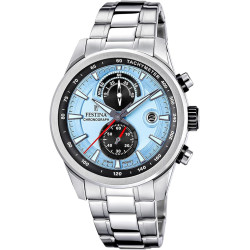 Orologio Uomo Cronografo Festina Timeless Chronograph F20694/2 Acciaio Silver