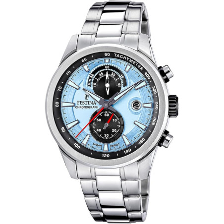 Orologio Uomo Cronografo Festina Timeless Chronograph F20694/2 Acciaio Silver