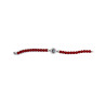Bracciale Donna Nadir in Pasta di Corallo Rosso, Centrale in Argento 925 20cm