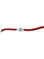 Bracciale Donna Nadir in Pasta di Corallo Rosso, Centrale in Argento 925 20cm