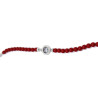 Bracciale Donna Nadir in Pasta di Corallo Rosso, Centrale in Argento 925 20cm