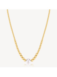 Collana Donna Brosway in acciaio oro con sfere e perla BPC04 Perfect