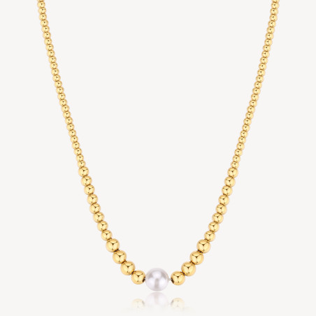 Collana Donna Brosway in acciaio oro con sfere e perla BPC04 Perfect