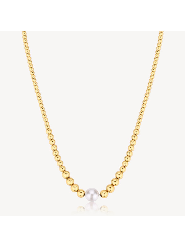 Collana Donna Brosway in acciaio oro con sfere e perla BPC04 Perfect