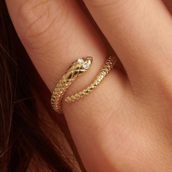 Anello Donna Brosway Serpente Chakra BHKR006 Acciaio Oro