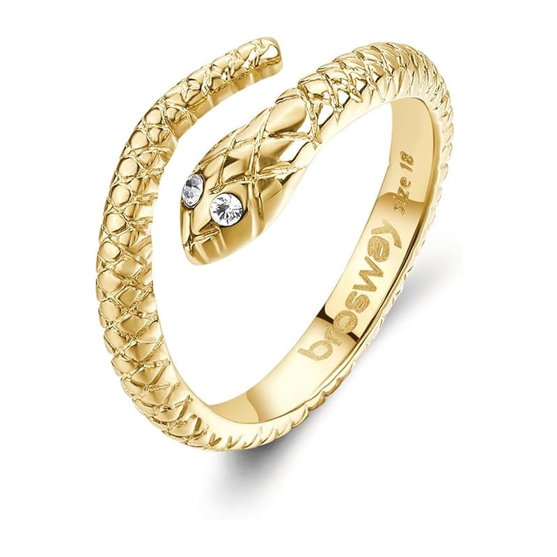 Anello Donna Brosway Serpente Chakra BHKR006 Acciaio Oro