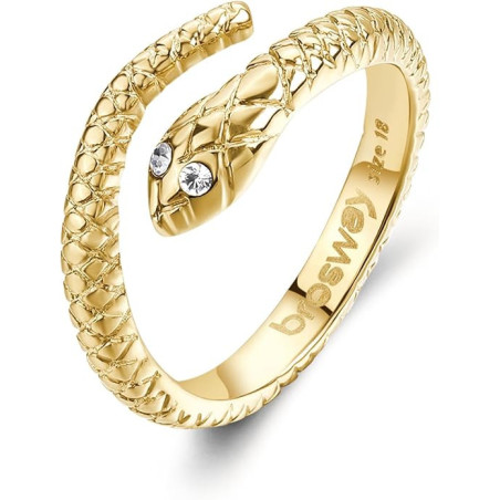 Anello Donna Brosway Serpente Chakra BHKR006 Acciaio Oro