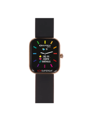 Orologio Smartwatch Unisex Superga Uniko SWT-STC003 Cassa Oro Rosa Cinturino Nero