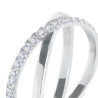 Anello Donna Marlù 31AN0014W incrociato Acciaio Silver con zirconi bianchi