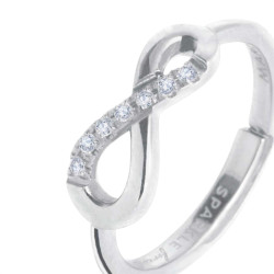 Anello Donna Maruù 31an0015w-m Sparkles Infinito Acciaio Silver