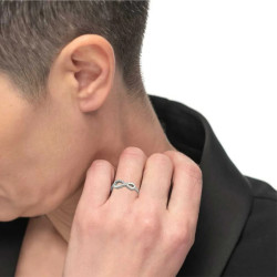 Anello Donna Maruù 31an0015w-m Sparkles Infinito Acciaio Silver