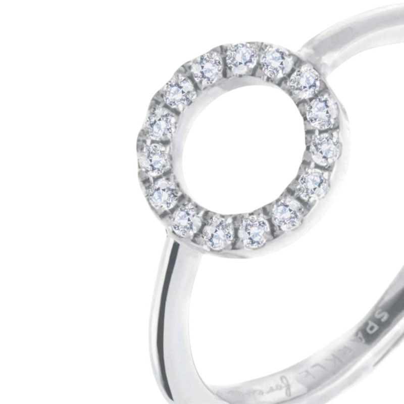Anello Donna Marlù' Sparkles 31an0016w-m Acciaio Silver Zirconi