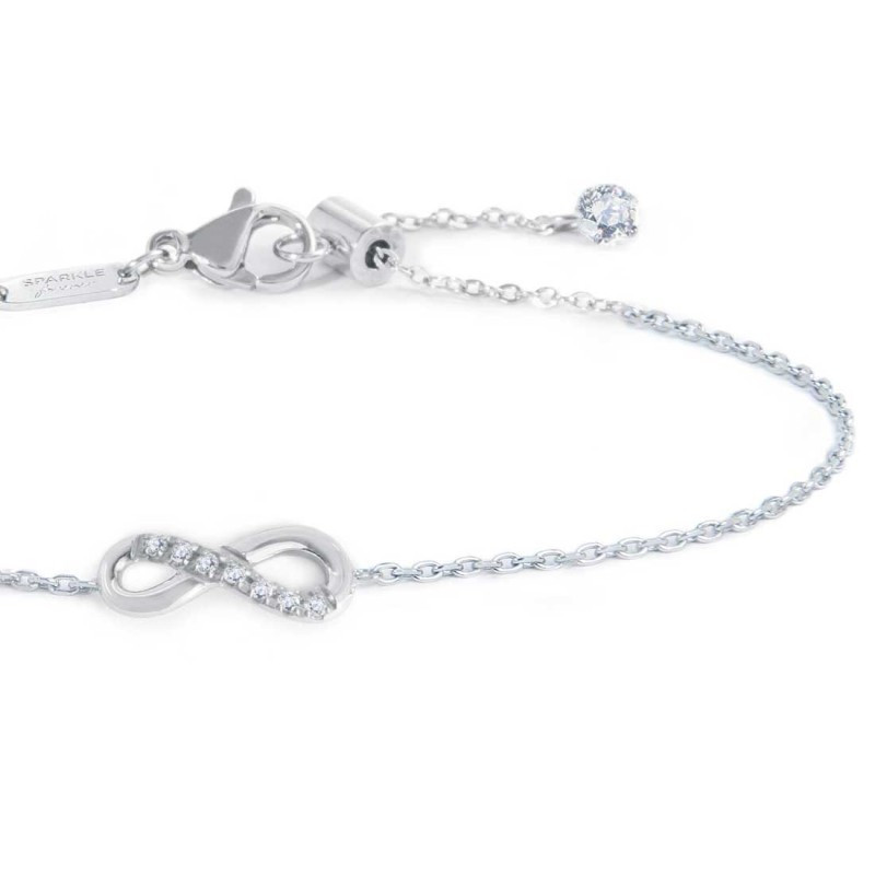 Bracciale Donna Marlù Sparkles 31br0017-w Acciaio Zirconi Infinito