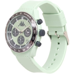 Orologio Cronografo Donna Kappa KW-043 Cinturino in Silicone Verde Cassa 45mm