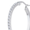 Monorecchino Donna Marlù in acciaio a cerchio 28,50mm con zirconi 31OR0027-W