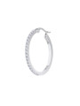 Monorecchino Donna Marlù in acciaio a cerchio 28,50mm con zirconi 31OR0027-W