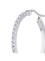 Monorecchino Donna Marlù in acciaio a cerchio 32mm con zirconi 31OR0028-W