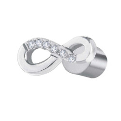 copy of copy of Monorecchino Donna Marlù in acciaio a cerchio 28,50mm con zirconi 31OR0027-W