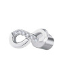 copy of copy of Monorecchino Donna Marlù in acciaio a cerchio 28,50mm con zirconi 31OR0027-W