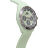 Orologio Cronografo Donna Kappa KW-043 Cinturino in Silicone Verde Cassa 45mm
