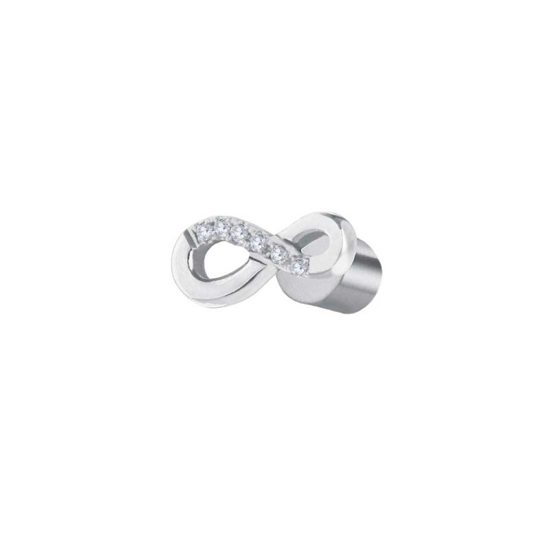 copy of copy of Monorecchino Donna Marlù in acciaio a cerchio 28,50mm con zirconi 31OR0027-W