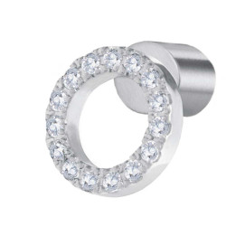 Monorecchino Donna Marlù a lobo 31OR0030-W cerchio 0,8cm con zirconi bianchi