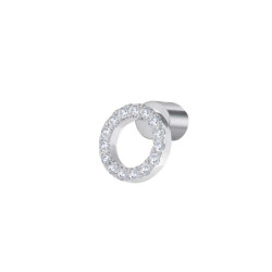 Monorecchino Donna Marlù a lobo 31OR0030-W cerchio 0,8cm con zirconi bianchi